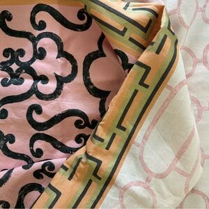 Designers guild pink orange curtain panel